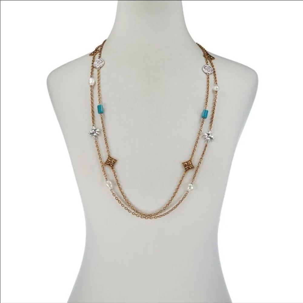 Patricia Nash 34" Mixed Station Double-Strand Necklace